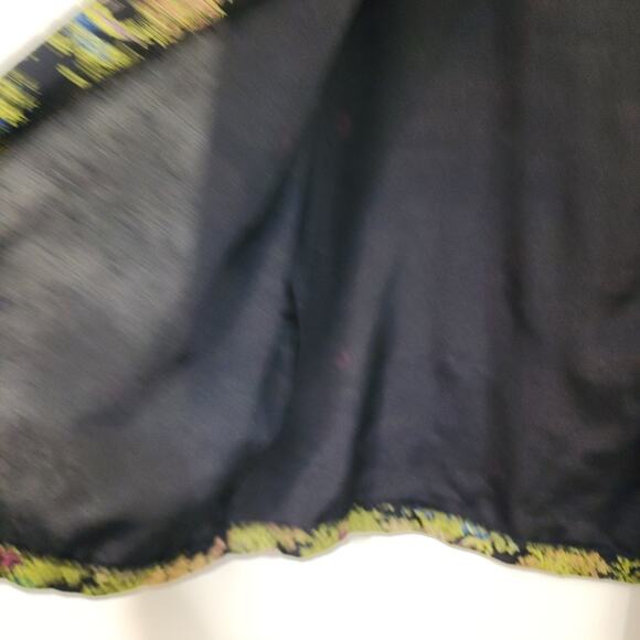 Clio Vintage Asian print 3/4 sleeve button front blouse woman's size medium - Picture 6 of 9